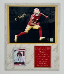 Charvarius Ward Autographed Plaque