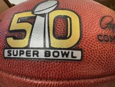 Super Bowl 50 Football -   stamped with w